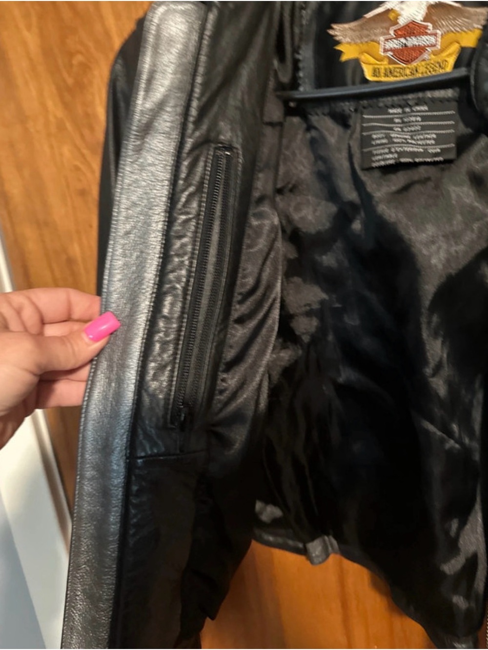 Harley-Davidson Black Women’s Leather Biker Jacket - Picture 3 of 11